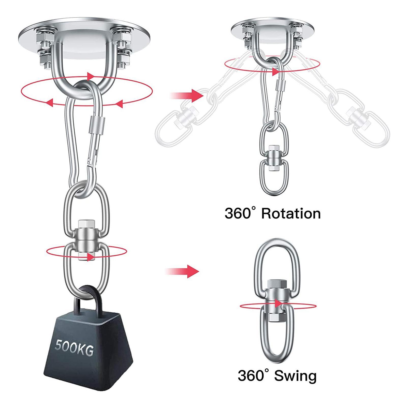 2X Ceiling Hook Hanging Chair 360 ° Swing Hook Ceiling Up To 500KG for