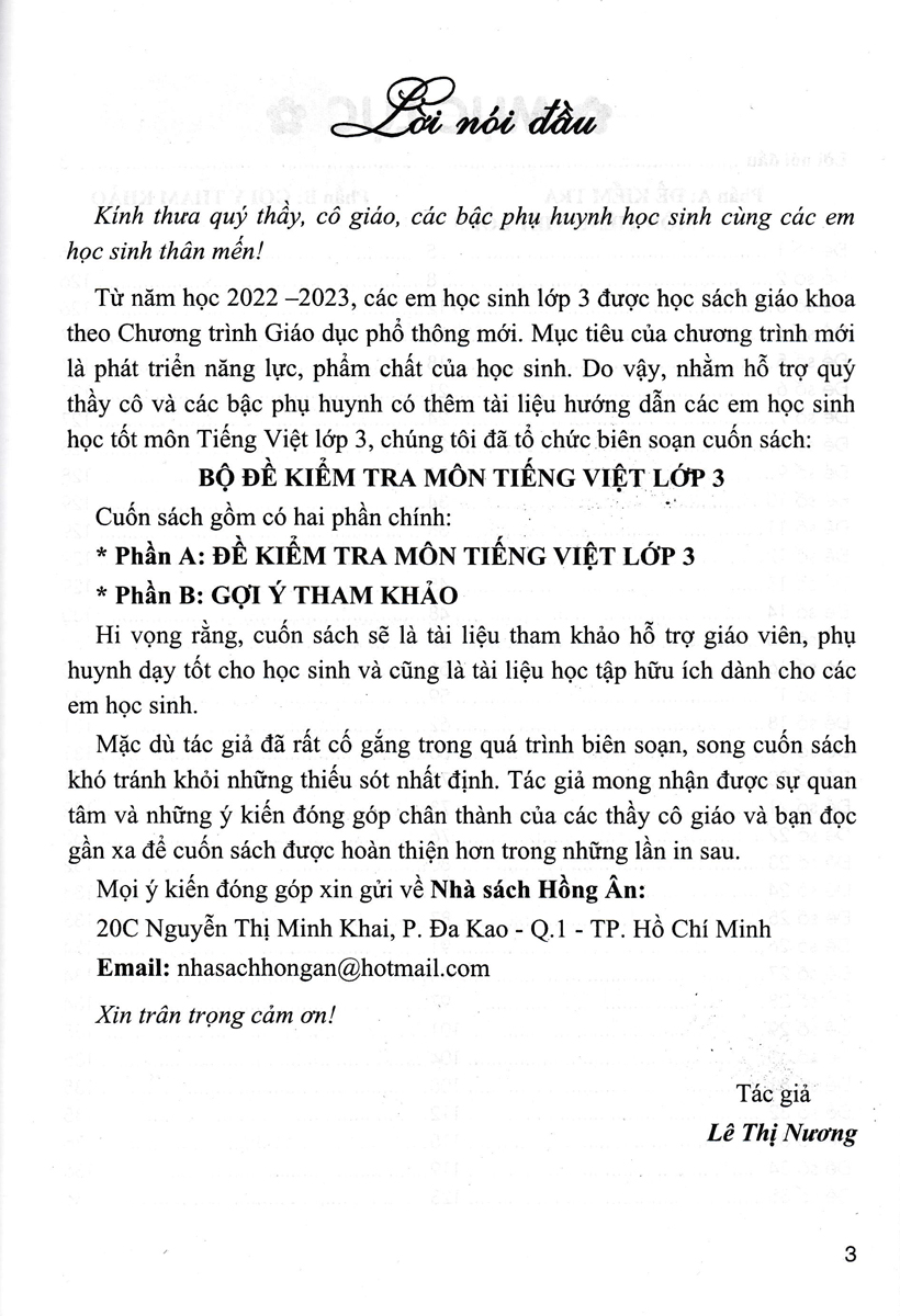 Sách bổ trợ_Bộ Đề Kiểm Tra Môn Tiếng Việt Lớp 3 (Dùng Kèm SGK Chân Trời Sáng Tạo)_HA