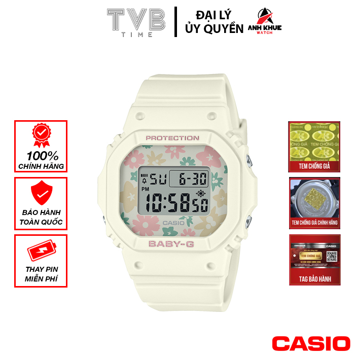 Đồng hồ nữ dây nhựa Casio Baby-G chính hãng Anh Khuê BGD-565RP-7DR (37mm)