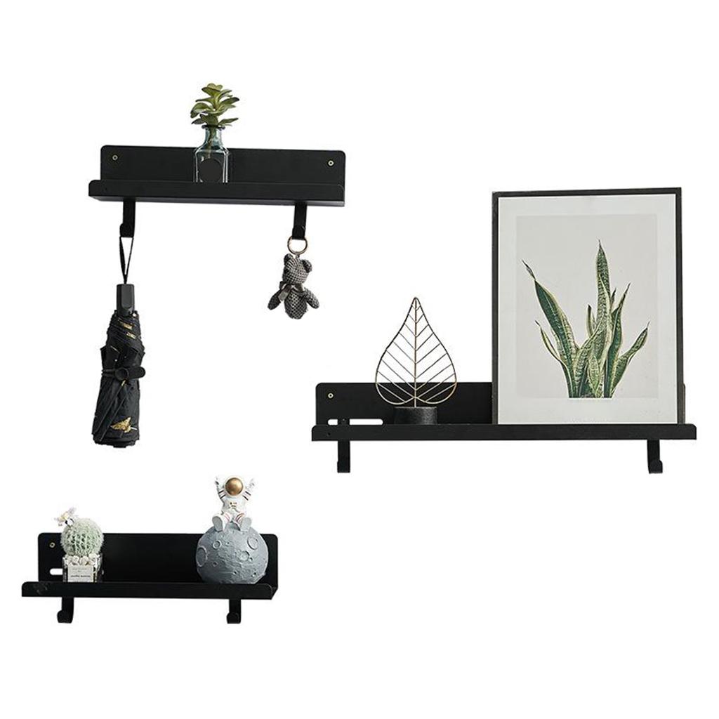 Floating Wall Mounted Shelves, Display Rustic Metal Ledge Shelves Wide Panel for Bedroom Office Kitchen Living Room