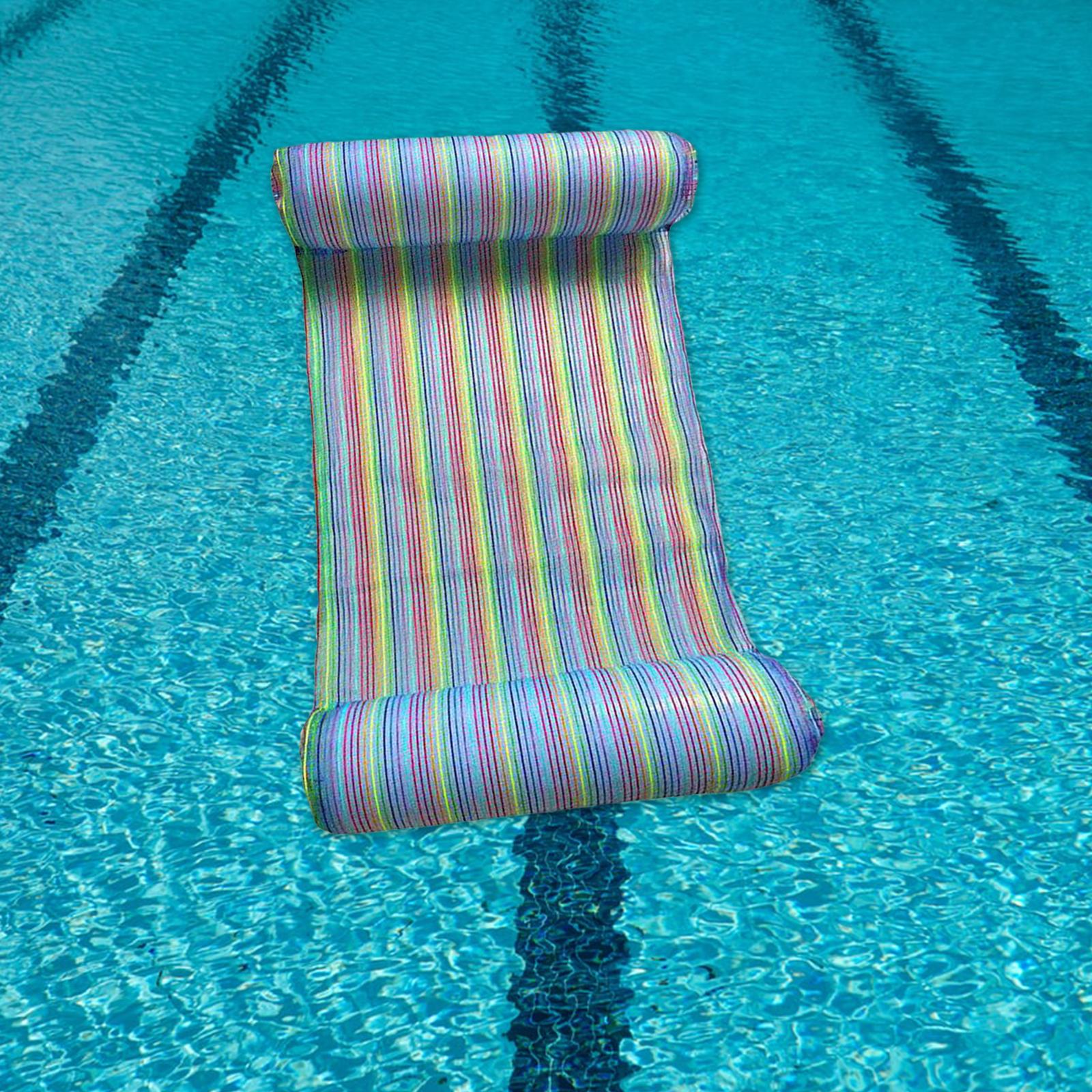 Water Hammock Pool Floating Chair Party Travel Lounge Bed Fun Toy Blue