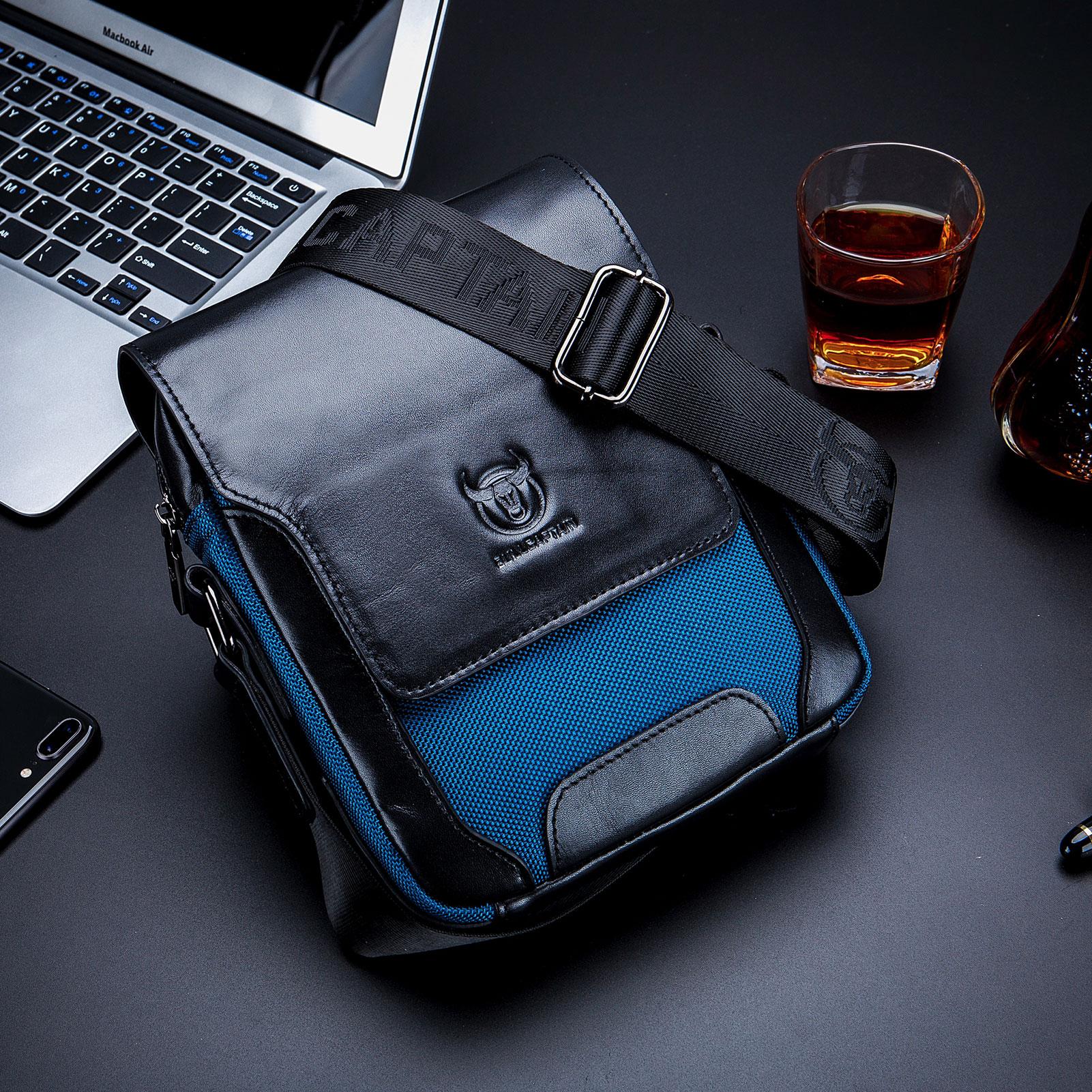 Túi Da Đeo Chéo Nam Sành Điệu Nằm Dọc Dành Cho Dân Công Sở Bullcaptain