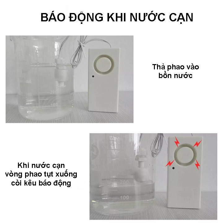 Báo động nước đầy, nước cạn 2in1