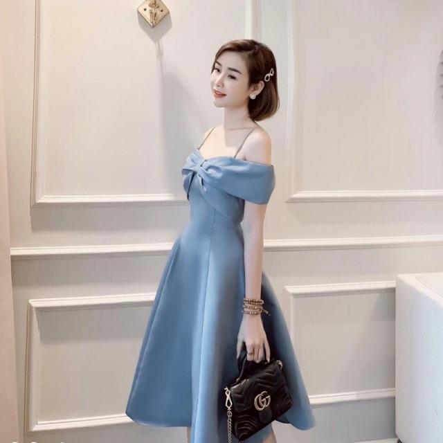 Đầm nơ 2 dây siêu đẹp