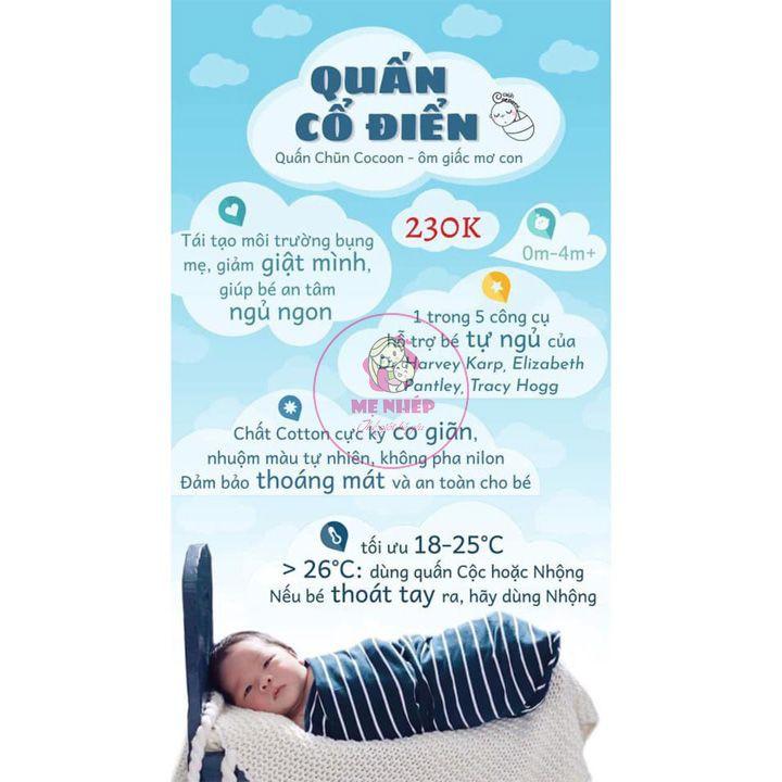 Free Ship  Quấn chũn Cocoon giúp bé ngủ ngon, sâu giấc, không giật mình, cam kết hàng chính hãng