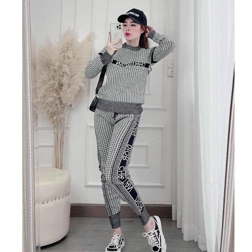 Set bộ len zic zac viền cực hot