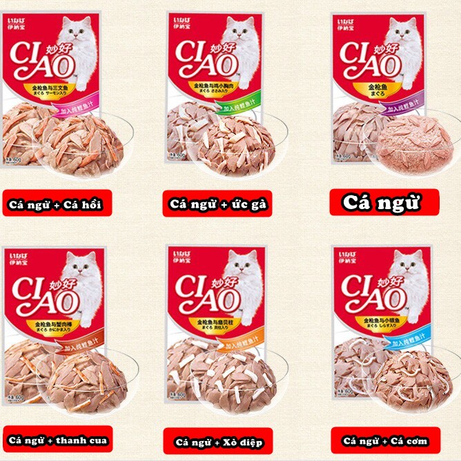 PATE CIAO DÀNH CHO MÈO TÚI 60G