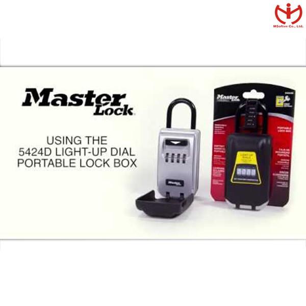 Hộp khóa đựng chìa khóa Master Lock 5424 D - Hộp khóa 4 sô có đèn - MSOFT