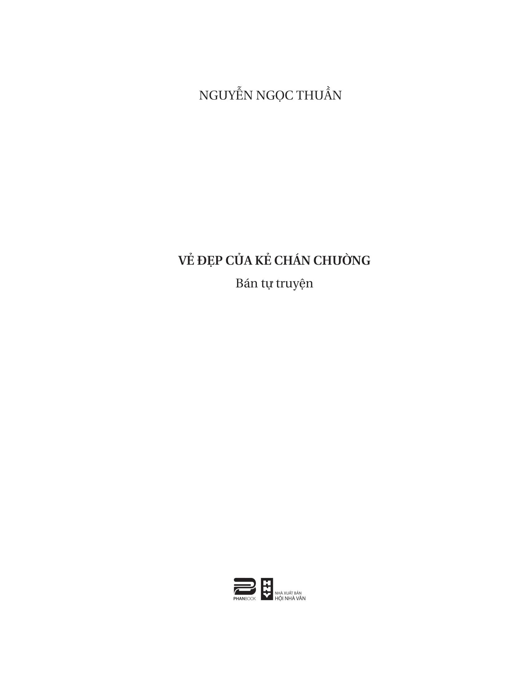 Sách - Vẻ Đẹp Của Kẻ Chán Chường (Bán Tự Truyện) - Nguyễn Ngọc Thuần