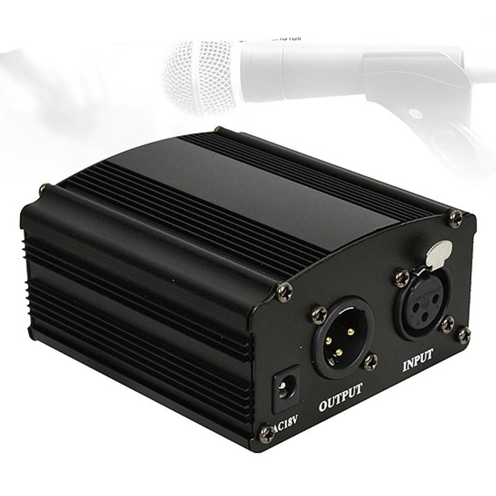 Universal 48V Phantom Power Supply Box for Condenser Microphones