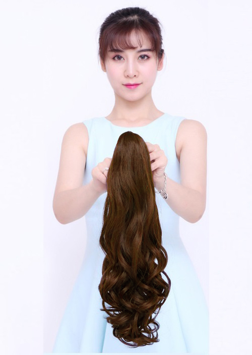 Tóc giả kẹp ngoạm xoăn dài N158 FREESHIP ngoạm tóc giả, tóc giả ngoạm xoăn, quặm tóc giả nữ