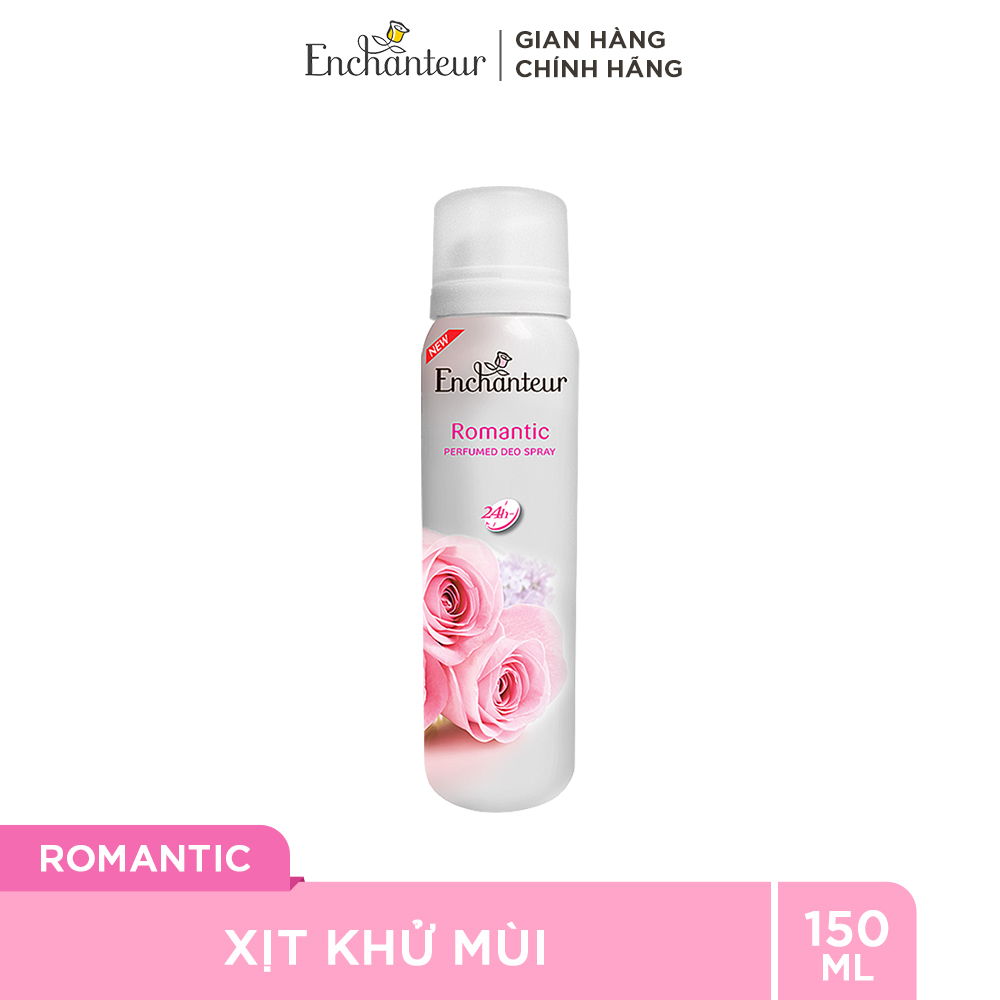 Xịt khử mùi nước hoa Enchanteur Romantic lãng mạn nhẹ nhàng ngăn mồ hôi & mùi cơ thể 150ml