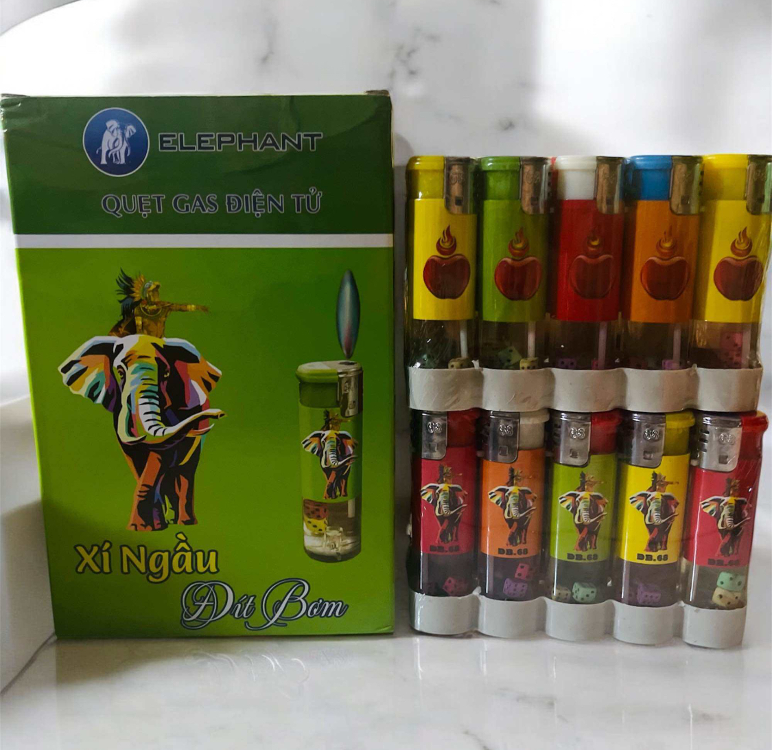 Hộp Quẹt Khò Xí Ngầu Chống gió nạp lại được khi hết nhiều kiểu giao ngẫu nhiên có bơm, phân loại  số lượng khi mua