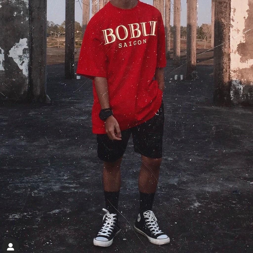 Áo Thun Local Brand Bobui Phản Quang Unisex Nam Nữ Tay Lỡ Full Mạc