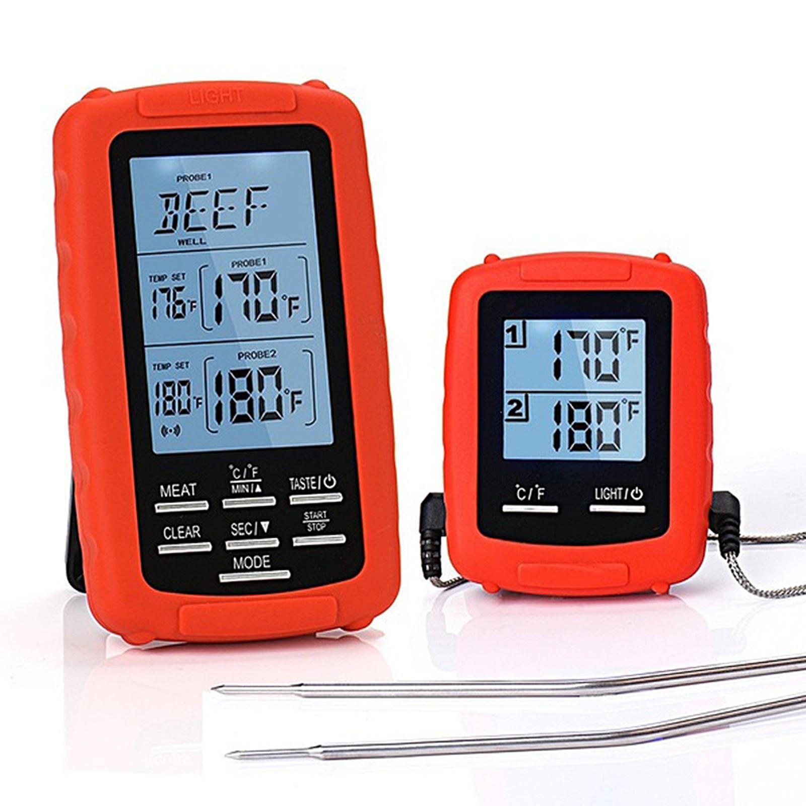 BBQ Food Baking Fry Cooking Instant Read LCD Digital Red