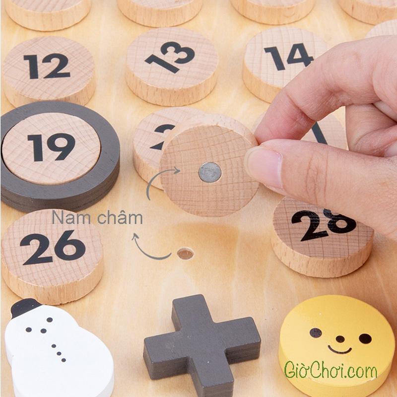 Bộ lịch bằng gỗ Montessori Calendar cho bé từ 3 tuổi