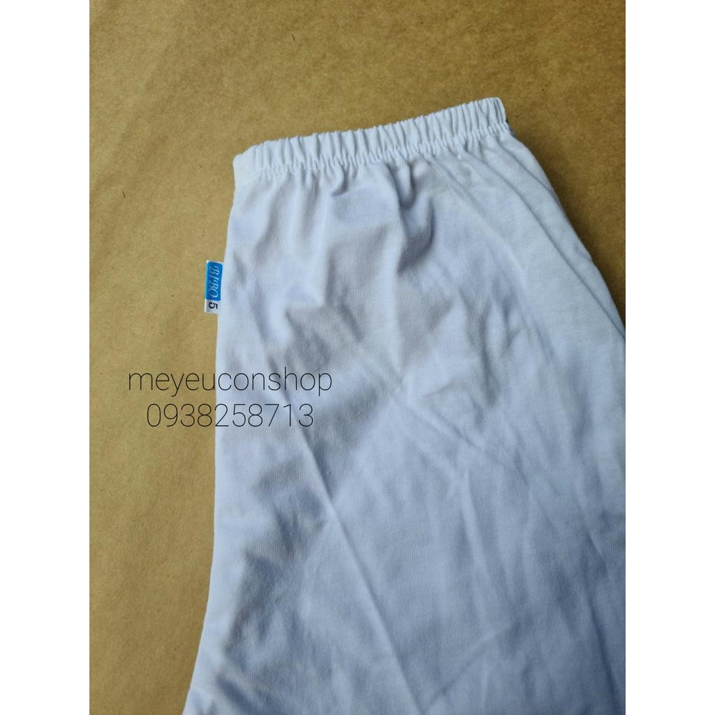 QUẦN DÀI COTTON TRẮNG BO CHO BÉ - BIBO KIM THU