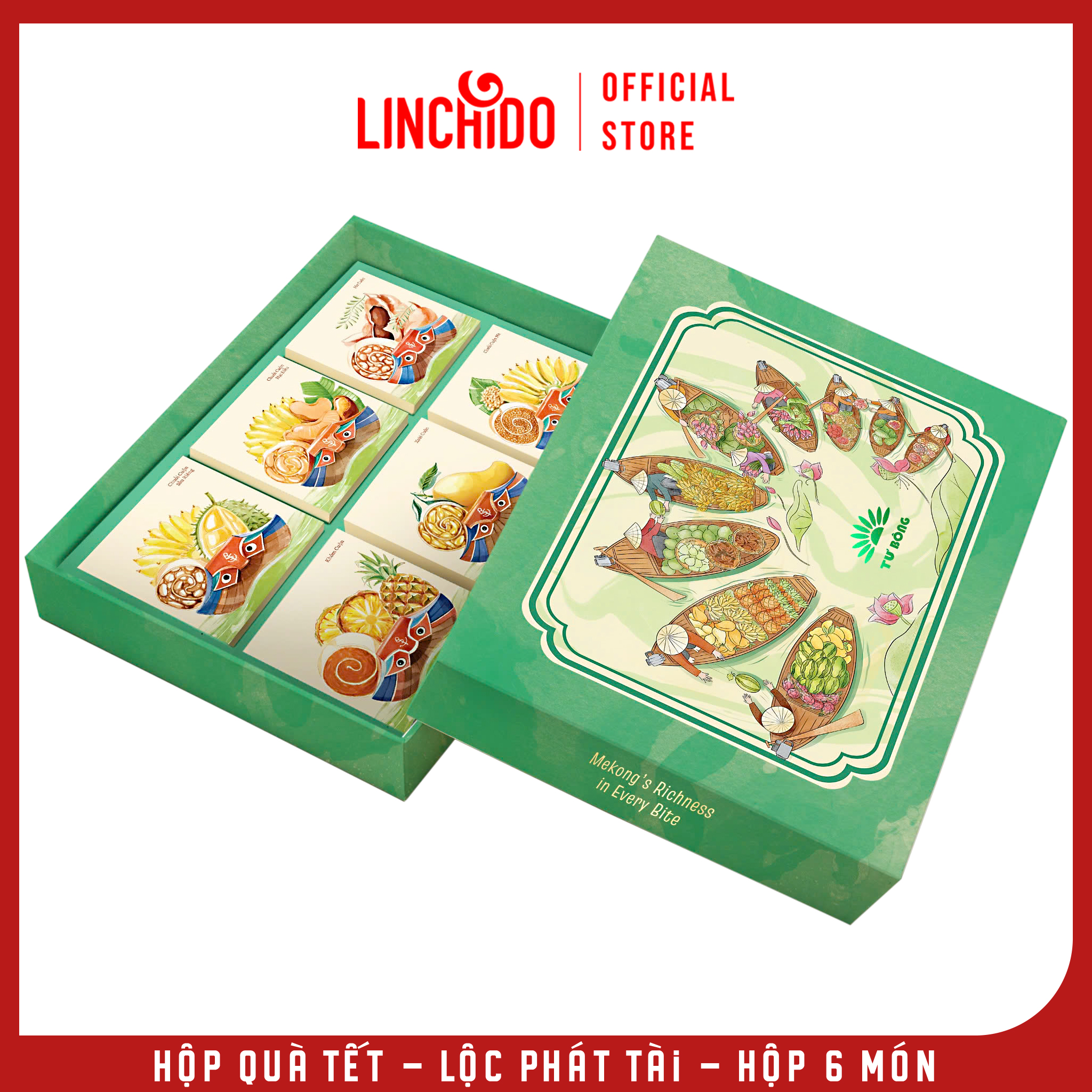 Hộp Quà Tết - Lộc Phát Tài - Hộp 6 Món