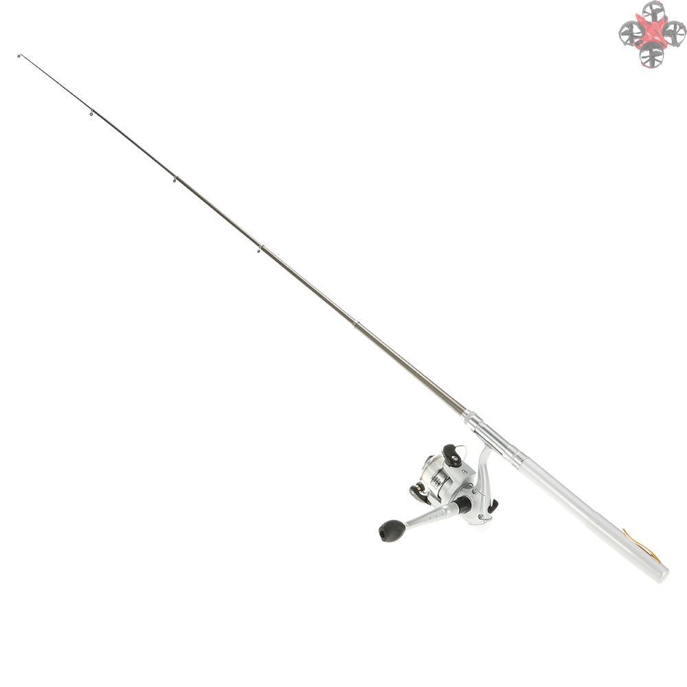 Cần Câu Cá Mini Dạng Bút Bằng Nhôm + Máy Câu
