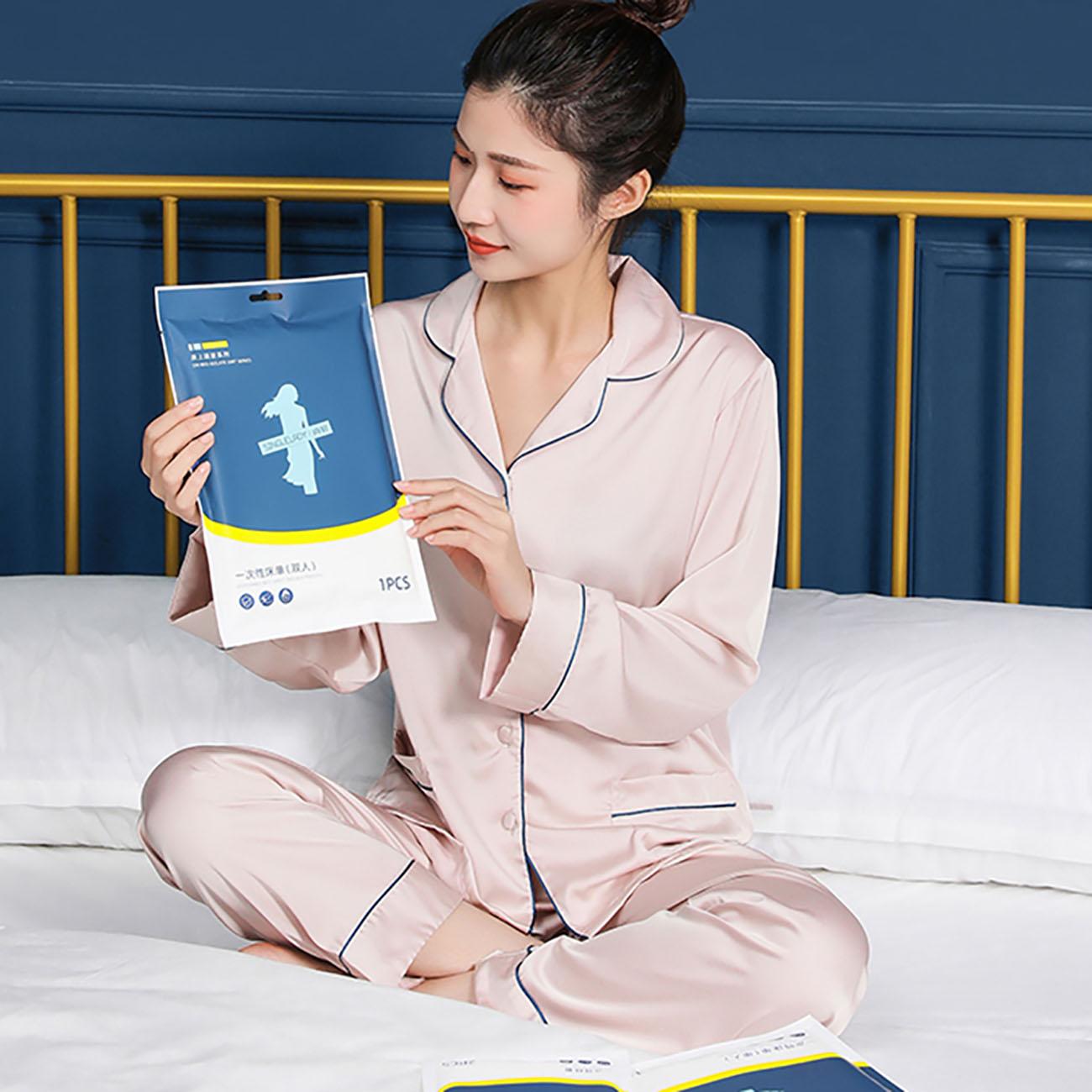 Bộ Ga Giường Du Lịch Bằng Vải Không Dệt Thoáng Khí Dùng Một Lần