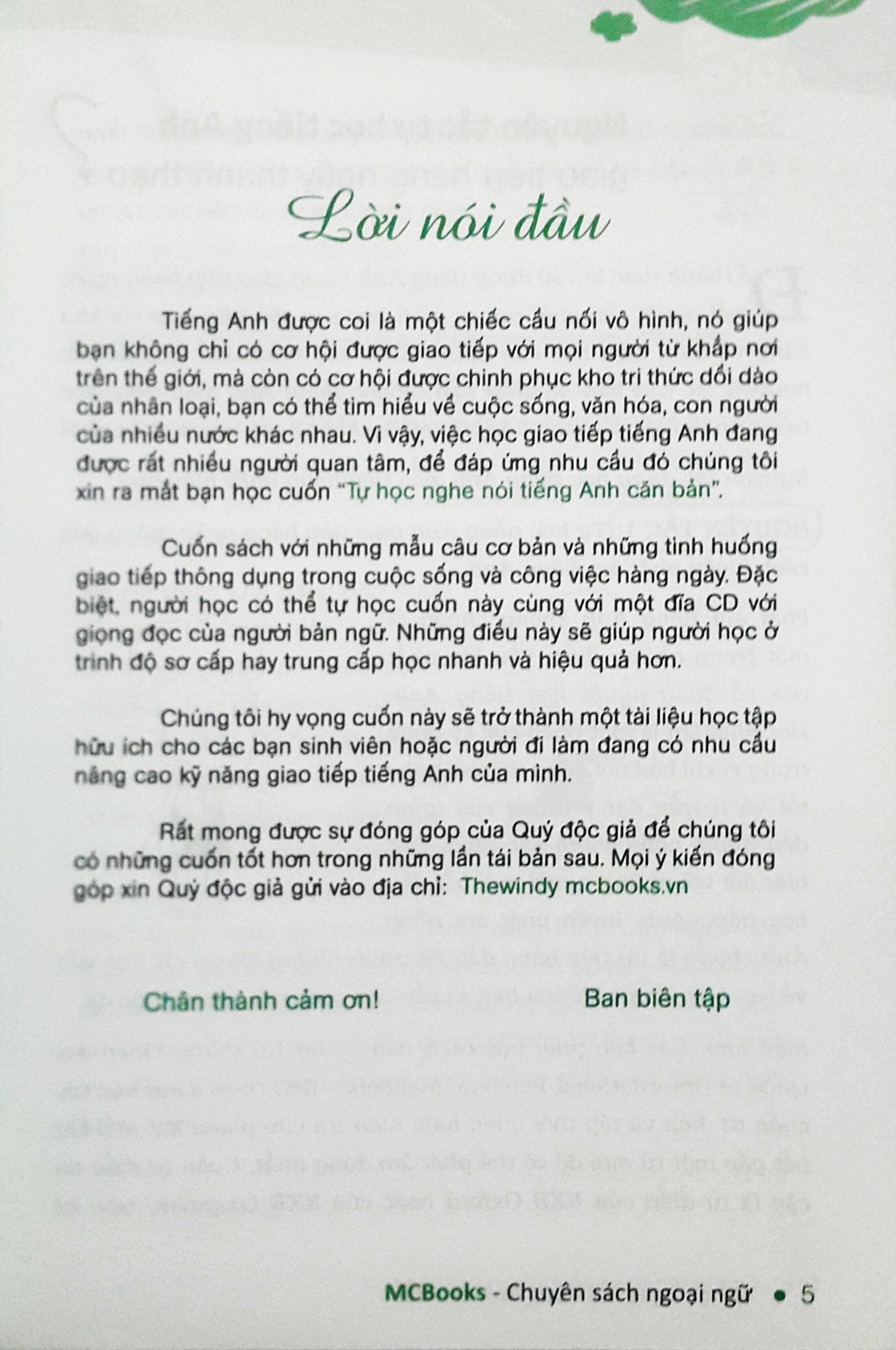 Tự Học Nghe Nói Tiếng Anh Căn Bản (MCBooks)