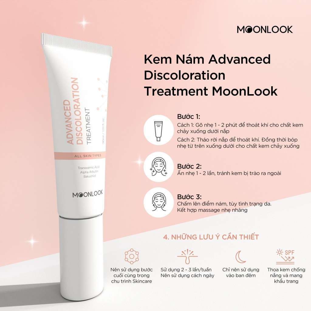 Kem giảm nám dưỡng trắng Advanced treatment Moonlook 30ml