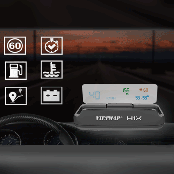 Màn hình hiển thị thông tin Vietmap HUD H1X - Hàng chính hãng