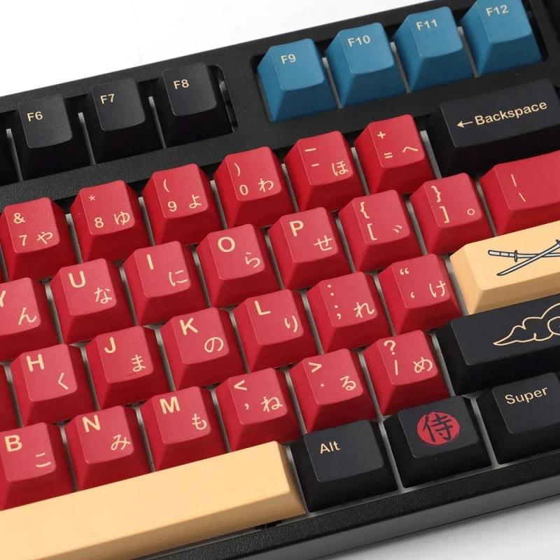 Japanese Samurai 129 Keys PBT Cherry Keycap Phím Lắp Cho Bàn Phím Cơ Keycaps