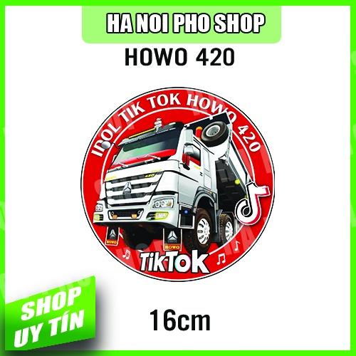 Tem Xe Tải HOWO Ben, tem trang trí hình Tik Tok xe tải, phản quang 3M