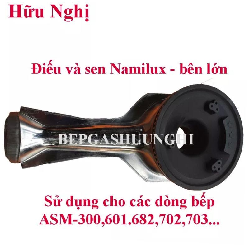 Sen chia lửa và điếu inox, Sử dụng cho dòng bếp gas Namilux ( bên lớn )