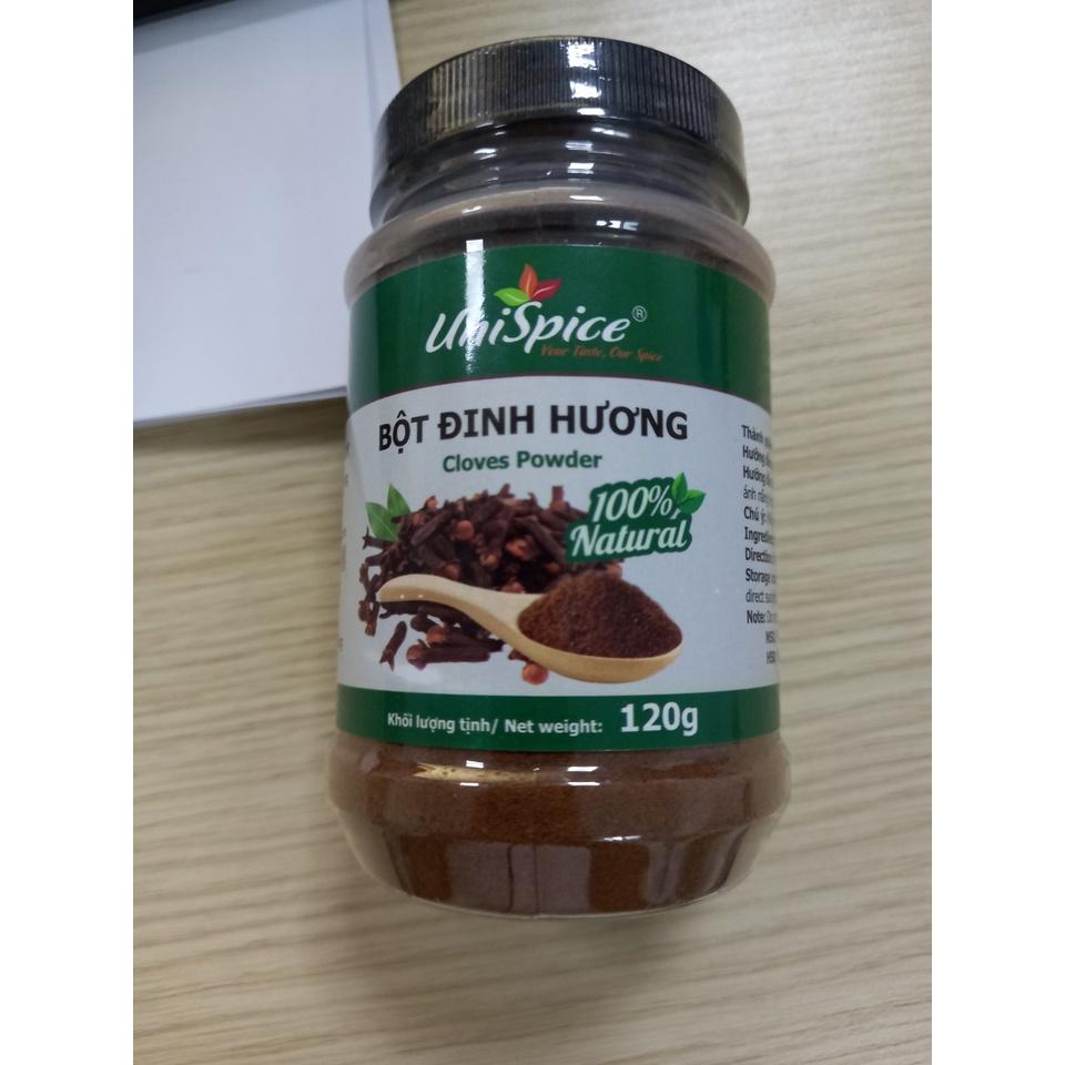 Bột đinh hương Unispice lọ/hũ 120g-Gia vị tự nhiên- thơm mịn cao cấp