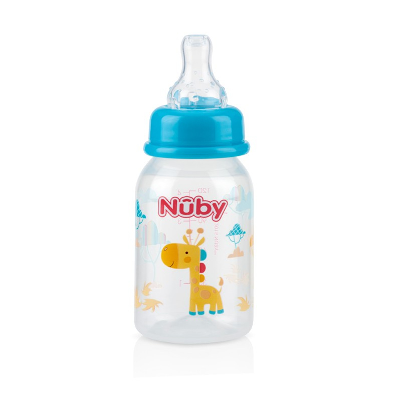 Bình sữa chống sặc cổ hẹp Nuby non-drip 120ml - 240ml
