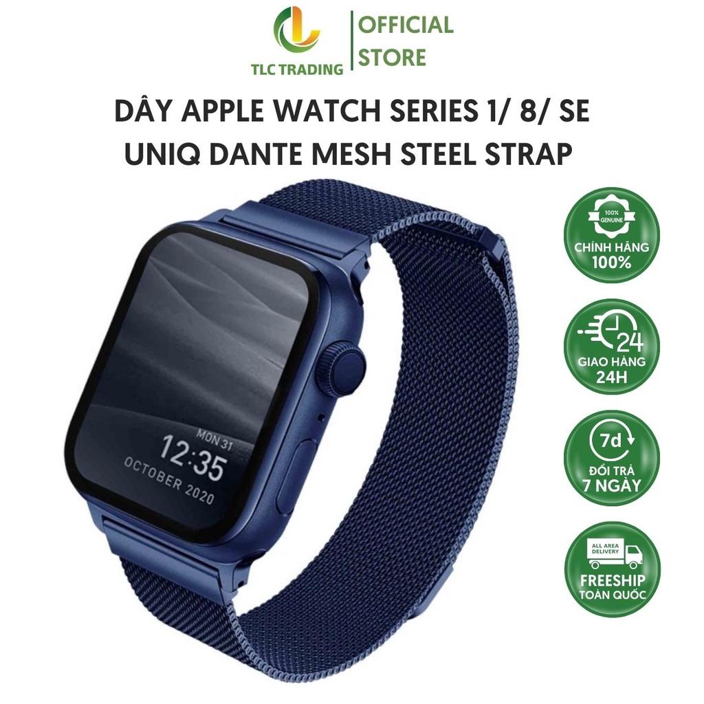 Dây dành cho Apple Watch UNIQ Dante Mesh Steel Strap Dành Cho Series 1/8/SE Nhiều Kích Cỡ Bền Bỉ - Hàng chính hãng