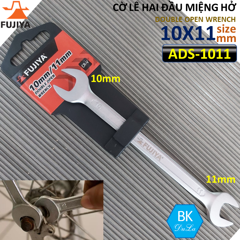 Cờ lê hai đầu miệng hở 10x11mm Fujiya Công nghệ Nhật Bản ADS-1011 Genuine Thép CR-V