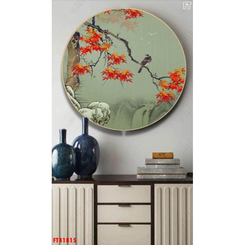Xả 3 mẫu tranh tráng gương tròn in UV, tranh phong thủy mang lại tài lộc cho gia chủ