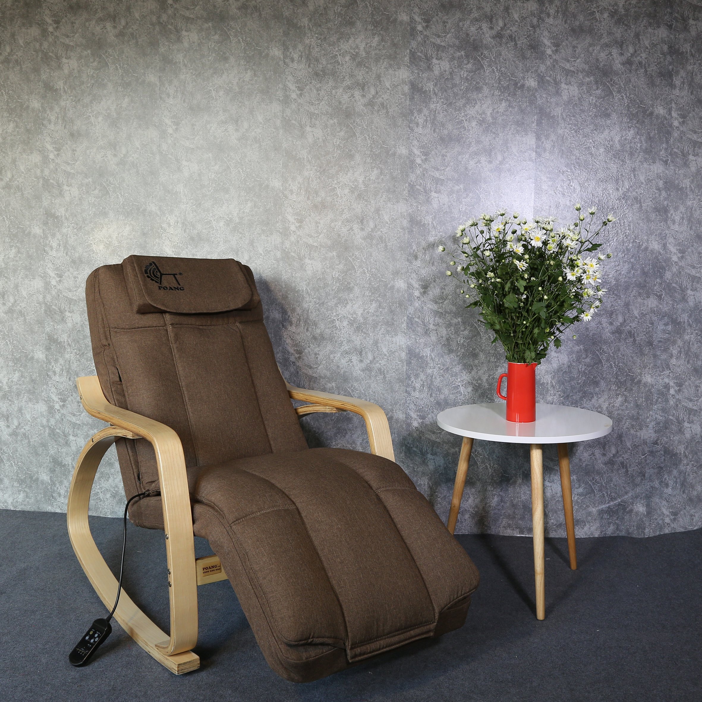 Poang massage Rocking Chair- Ghế bập bênh thư giãn đệm massage