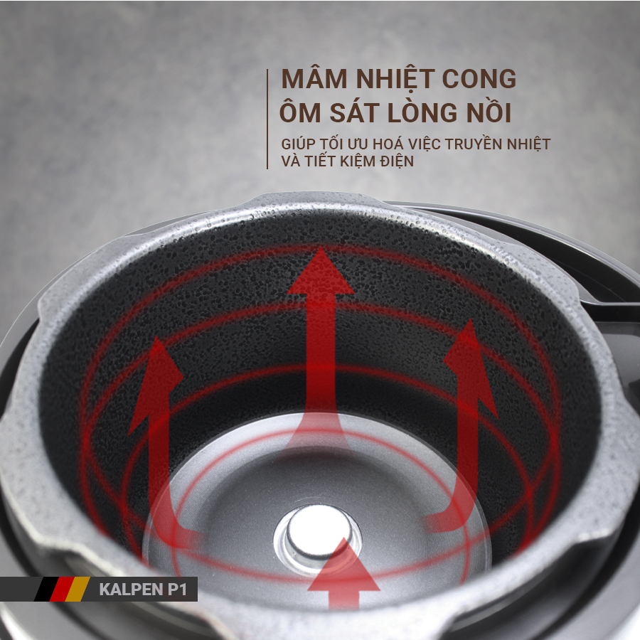 Nồi Áp Suất Điện 2.5L Kalpen Hàng Chính Hãng