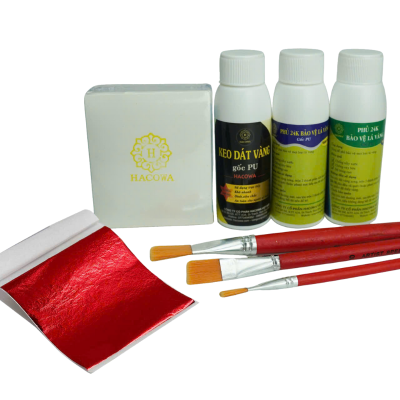 Combo dát vàng gốc Pu 500 lá vàng đa sắc 8 màu siêu hot