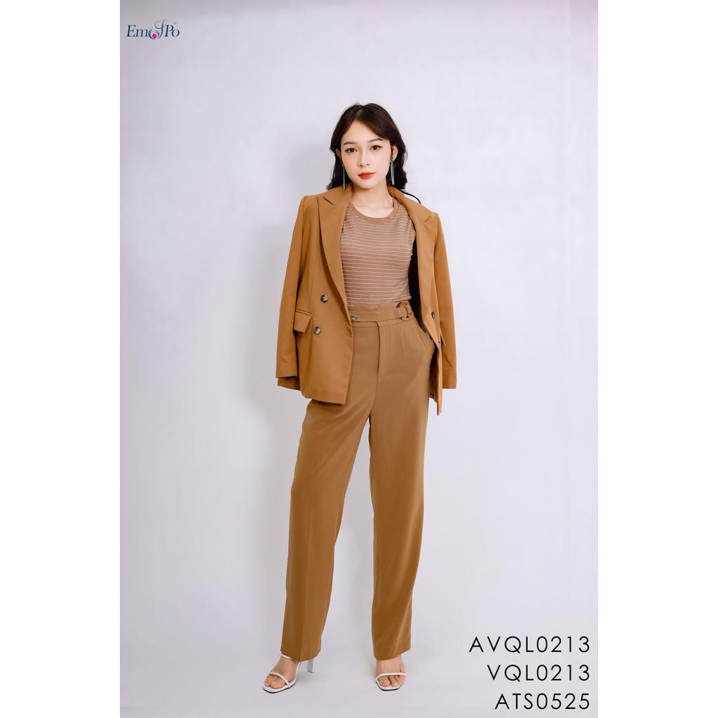 Quần Cullotes Emspo cạp bản to ghép bộ cùng blazer VQL0213