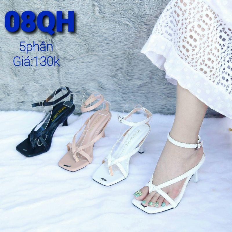 Giày Sandal Quai Hậu Cao Gót Nữ 5 Phân Kẹp Ngón - MS 08QH