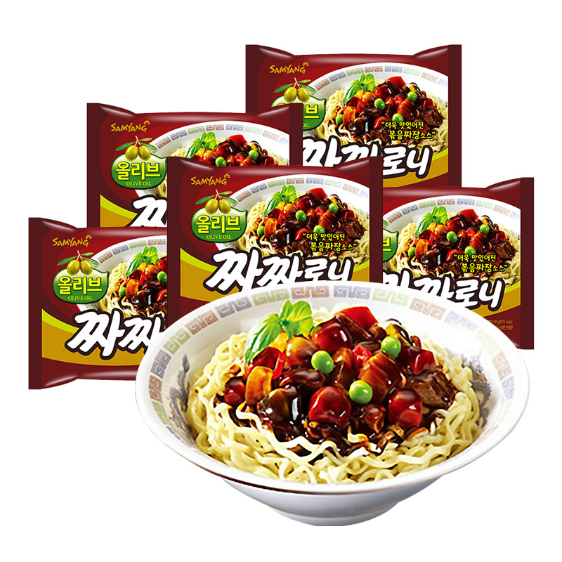 Lốc 5 gói Mì trộn tương đen Samyang 140gr