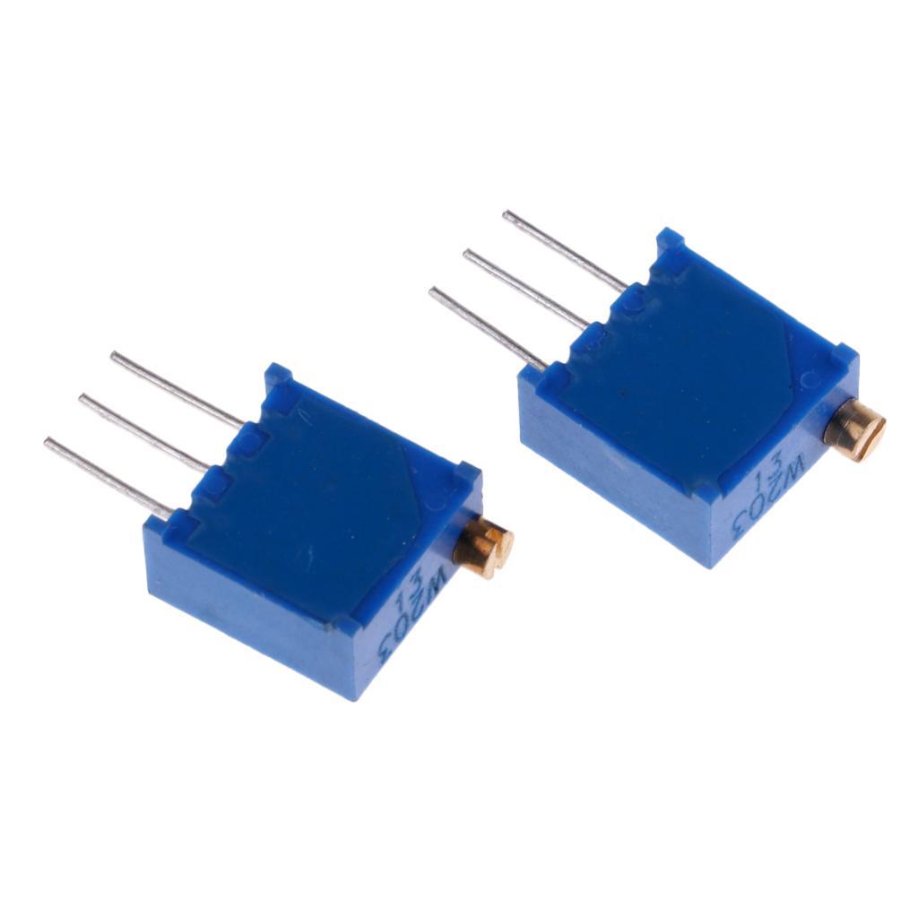 50 Pieces 3296W Precision Trimmer Potentiometer Variable Resistor 20K Ohm