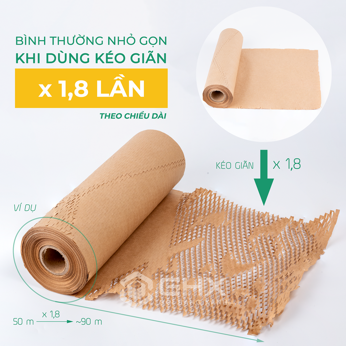 Giấy Tổ Ong Size 38cm - Gói hàng chống sốc - Chất giấy kraft xi măng 80gsm loại 1 - Thay bóng khí/xốp nilon