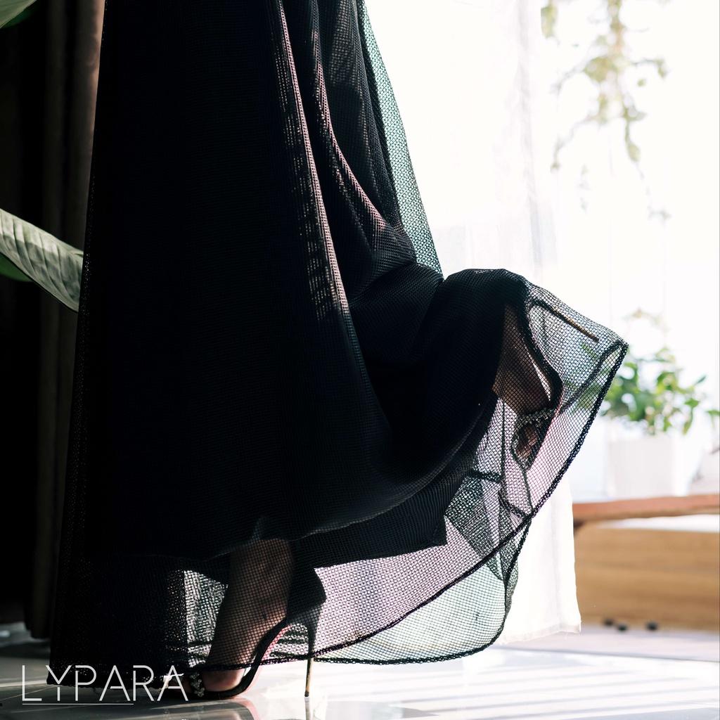 Đầm Đen Đi Tiệc Cổ Yếm Xẻ Tà Sang Trọng Lypara | Layla Set
