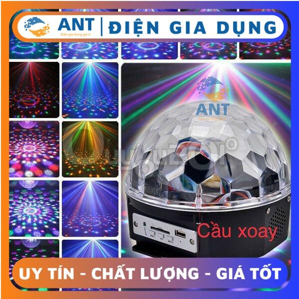 Đèn Led Xoay 7 Màu Hình Cầu Trang Trí Sân Khấu Cảm Ứng Nháy Theo Nhạc Kết nối Bluetooth Và Usb Cực Chất