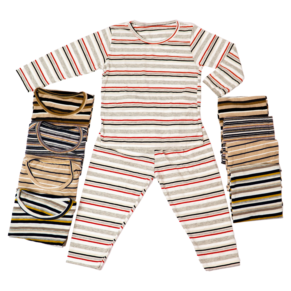 Combo 3 đồ bộ trẻ em MIMYKID sọc ngang tay dài quần dài, chất liệu cotton thấm hút cực tốt thun dày mịn mát dẽ chịu, bộ quần áo cho bé từ 4-16kg - (Giao Màu Ngẫu Nhiên)