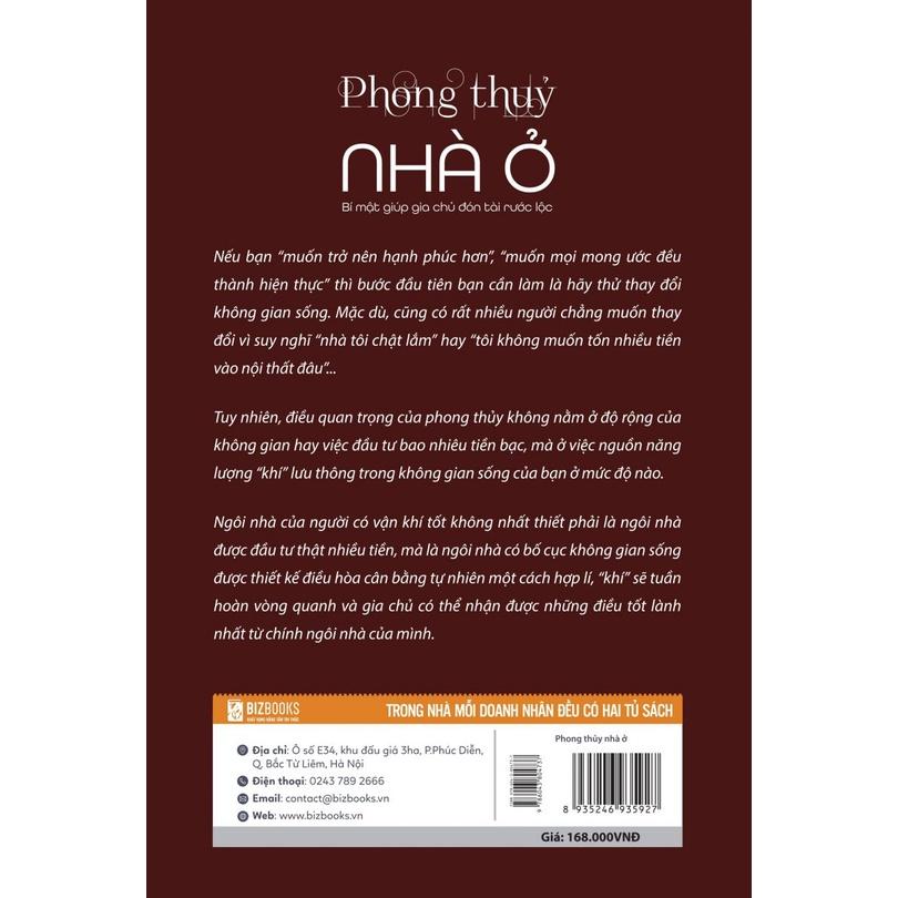 Sách Phong Thủy Nhà Ở - Bí Mật Giúp Gia Chủ Đón Tài Rước Lộc - Kinh Thánh Về Phong Thủy Nội Thất - Bizbooks - BẢN QUYỀN