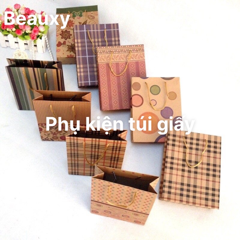 (25x20x6) Hộp đựng quà sinh nhật, hộp kraft đựng quà valentine full phụ kiện