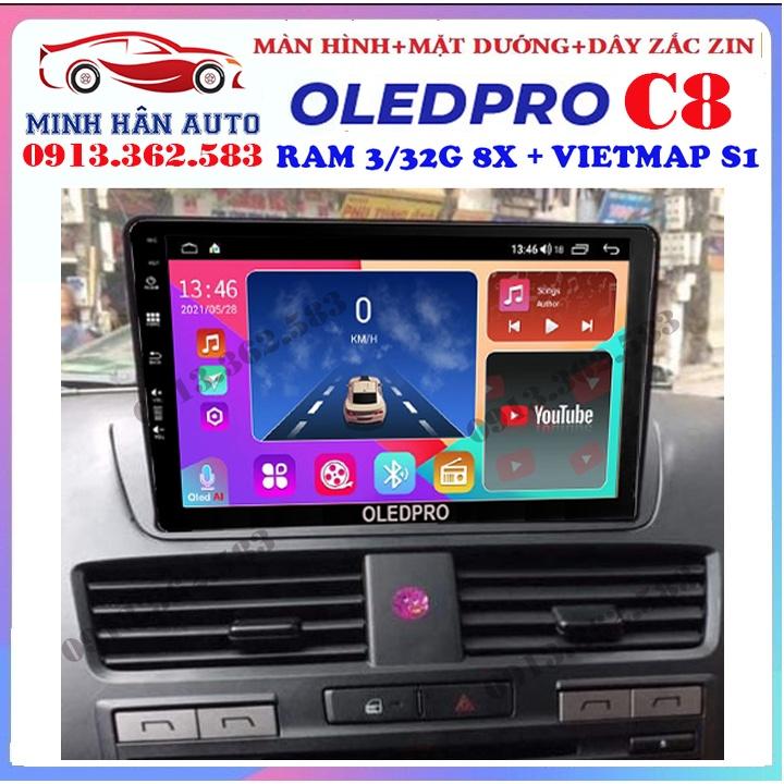 Combo màn hình OLEDPRO C8 kèm mặt dưỡng,dây nguồn cho xe MAZDA BT50
