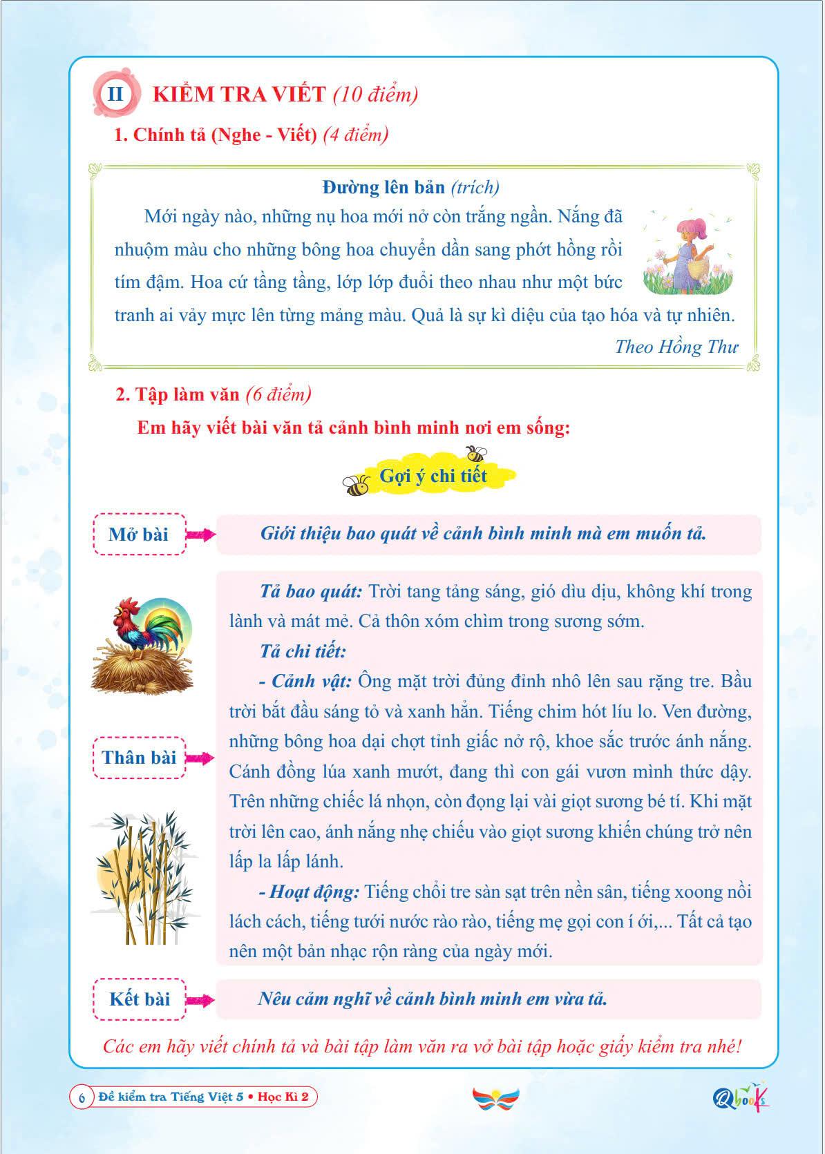 Đề kiểm tra TIẾNG VIỆT 5 Học kì 2 - Cánh Diều - Bản Quyền
